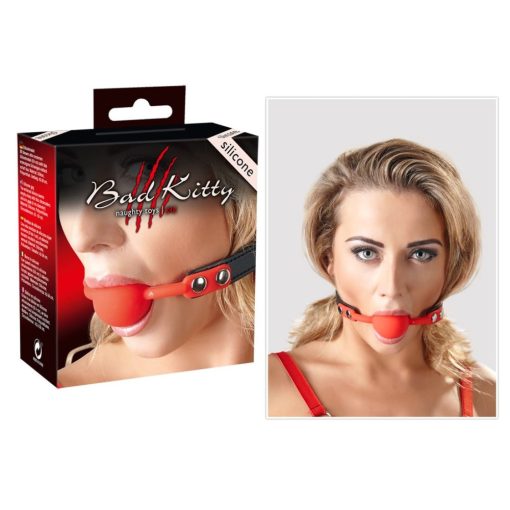 Bad Kitty Red Gag Silicone Szájpöcök