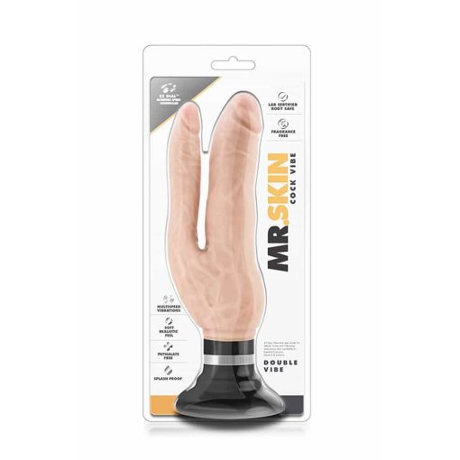 Mr. Skin Double Vibe Cock Beige Realisztikus vibrátor