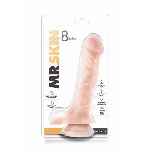 Mr. Skin Cock 8 inch Cock 1 Beige Dildó