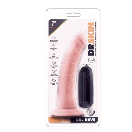 DR. SKIN DR. DAVE 7INCH VIBRATING COCK Realisztikus vibrátor