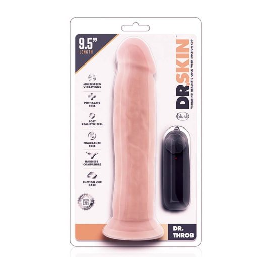 DR. SKIN DR. THROB 9.5INCH VIBR. COCK Realisztikus vibrátor