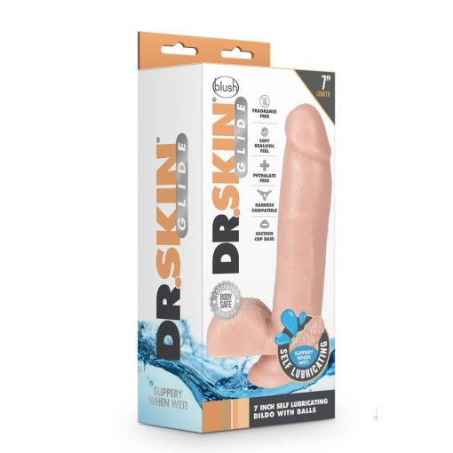 DR. SKIN 7INCH SELF LUBRICATING DILDO Dildó