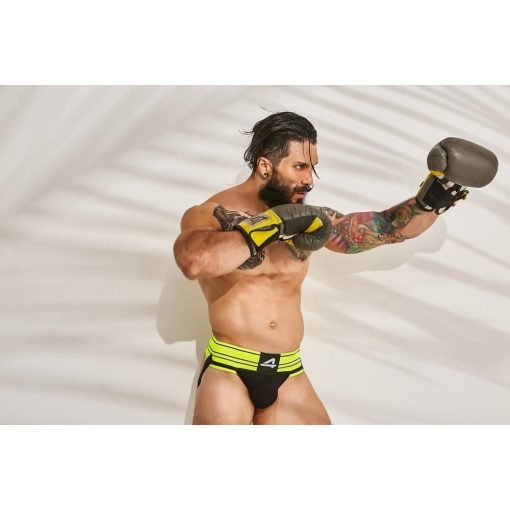 C4M - Rugby Jockstrap-NeonLime-M Férfi ruházat