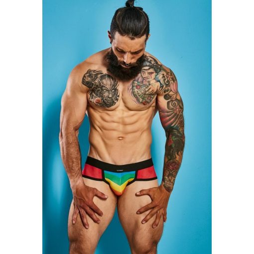 C4M-Mixed Jockstrap-Rainbow-M Férfi ruházat