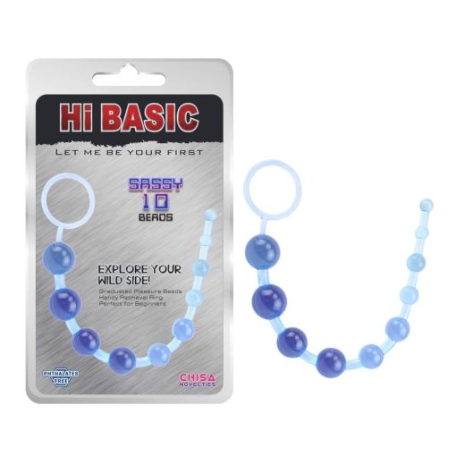 Sassy Anal Beads Blue Golyósor