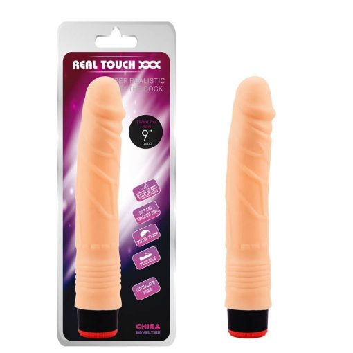 Real Touch 9 inch Vibe Cock Flesh Realisztikus vibrátor