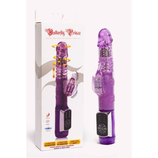 Butterfly Prince Rabbit Vibrator Purple Nonfiguratív Vibrátor