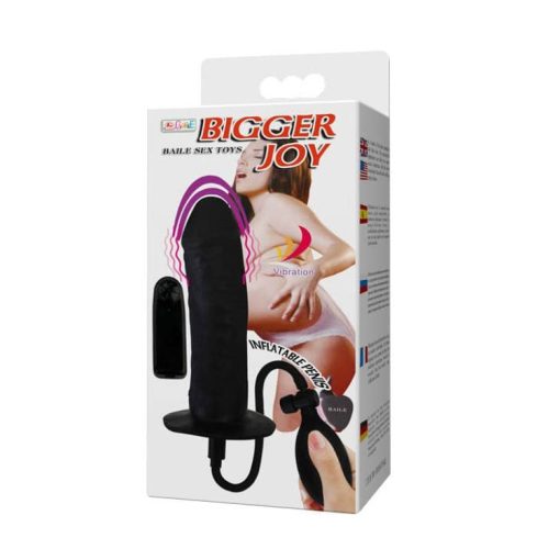 Bigger Joy Inflatable Penis Black 2 Realisztikus vibrátor