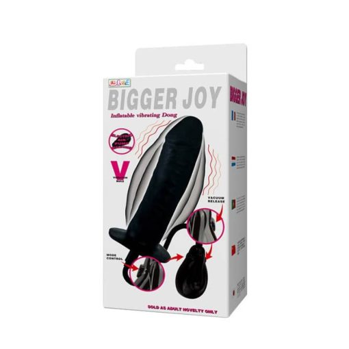 Bigger Joy Inflatable Penis Black 3 Realisztikus vibrátor