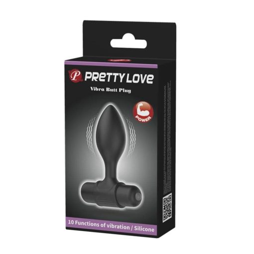 Pretty Love Vibra Butt Plug Black Fenékdugó