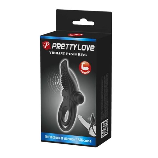 Pretty Love Vibrant Penis Ring Black Péniszgyűrű/Mandzsetta