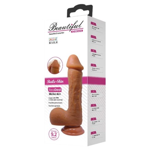 Beautiful Johnson 9,2 " Dildo Brown Dildó