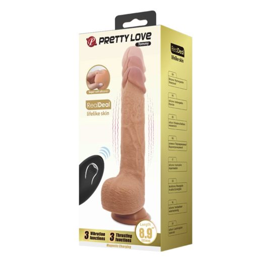 Pretty Love Tommy 8,9" Vibrating Dildo Realisztikus vibrátor