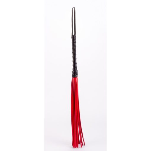 Calf Leather Handle Saddle Leather Tails Red