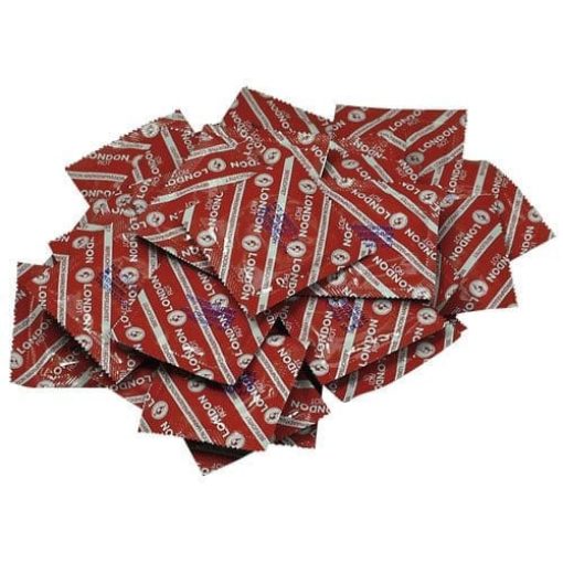 LONDON CONDOMS ROT (strawberry) 100 PCS Óvszer