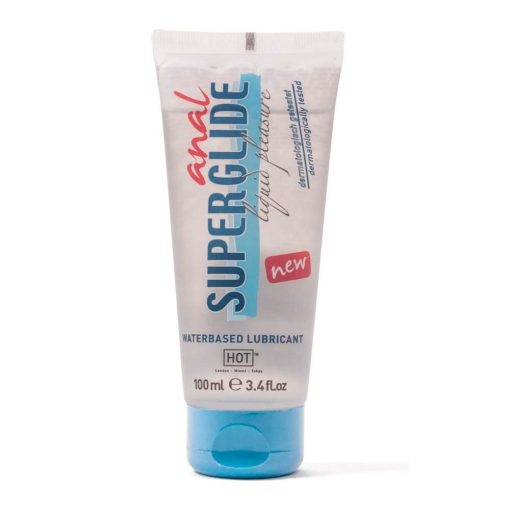 HOT Anal Superglide Liquid Pleasure - waterbased lubricant 100 ml Vízbázisú Síkosító