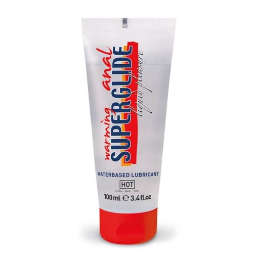 HOT Anal Superglide Warming Liquid Pleasure - waterbased lubricant 100 ml Vízbázisú Síkosító