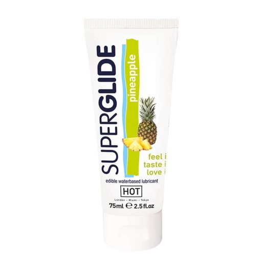 HOT Superglide edible lubricant waterbased - PINEAPPLE 75 ml Vízbázisú Síkosító