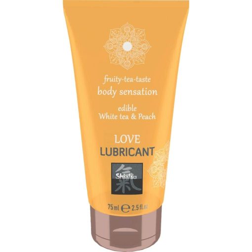 Love Lubricant edible - White Tea & Peach 75ml Vízbázisú Síkosító