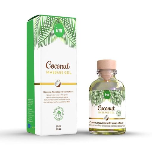 MASSAGE GEL COCONUT VEGAN GLASS BOTTLE 30ML + BOX Masszázsgyertya/olaj