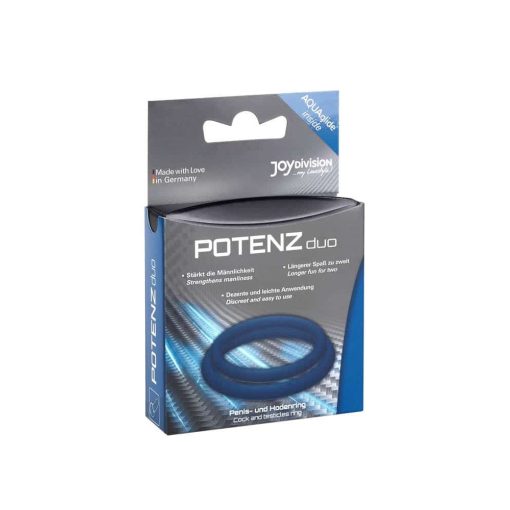 POTENZduo Blue Medium Péniszgyűrű/Mandzsetta