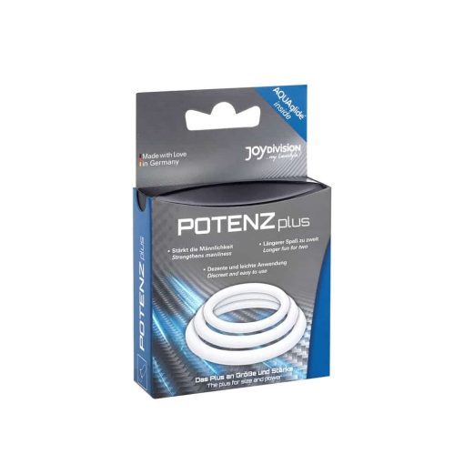 POTENZplus Transparent 3er Mix (S, M, L) Péniszgyűrű/Mandzsetta