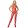 728509 Seamless Fishnet Halter Bodystocking O/S Red Cicaruha