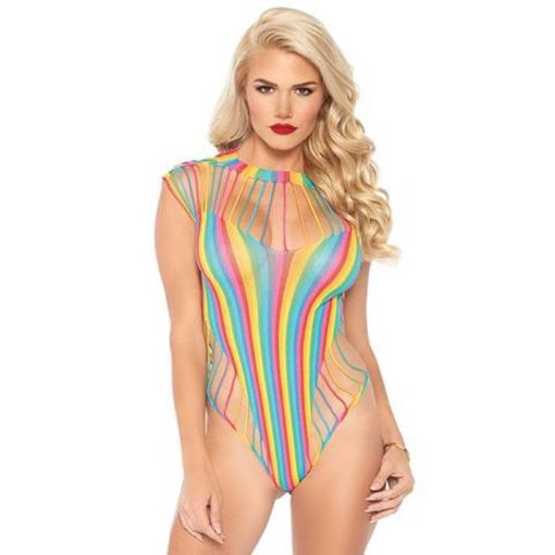 Shredded Opaque Cut Out Teddy Rainbow O/S Női body