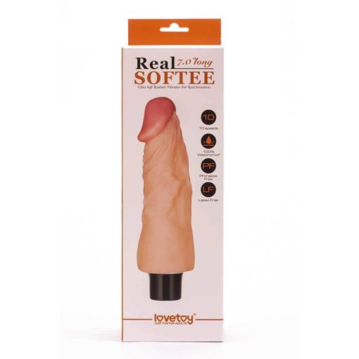 7" Real Softee Vibrating Dildo  1 Realisztikus vibrátor