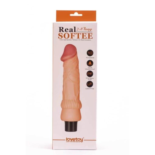 7.8" Real Softee Vibrating Dildo  2 Realisztikus vibrátor