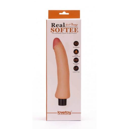 9" Real Softee Vibrating Dildo  5 Realisztikus vibrátor