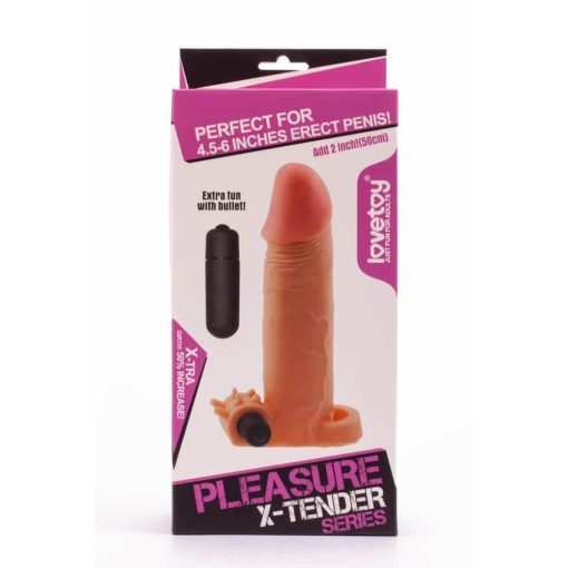 Pleasure X-Tender Vibrating Penis Sleeve #2 Péniszköpeny/Hosszabbító