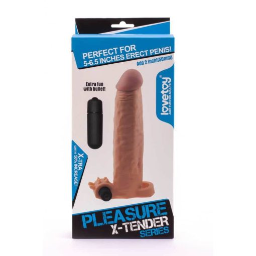 Pleasure X-Tender Vibrating Penis Sleeve #4 Péniszköpeny/Hosszabbító