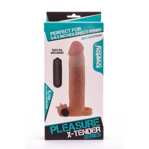 Pleasure X-Tender Vibrating Penis Sleeve #5 Péniszköpeny/Hosszabbító