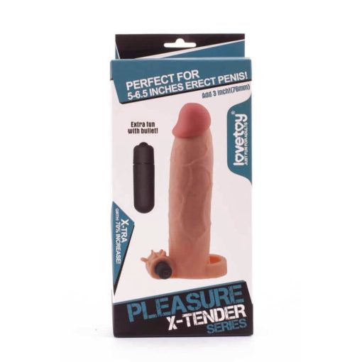 Pleasure X-Tender Vibrating Penis Sleeve #6 Péniszköpeny/Hosszabbító