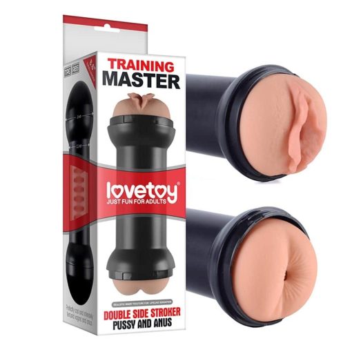 Training Master Double Side Stroker Pussy and Anus Flesh Férfi maszturbátor