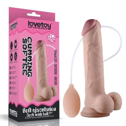 Soft Ejaculation Cock With Ball 9” Flesh Dildó