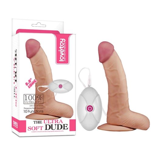 8.8" The Ultra Soft Dude - Vibrating Flesh Realisztikus vibrátor