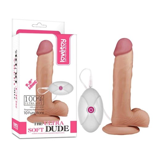 9" The Ultra Soft Dude - Vibrating Flesh Realisztikus vibrátor