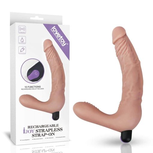 Rechargeable IJOY Strapless Strap-on Flesh Realisztikus vibrátor