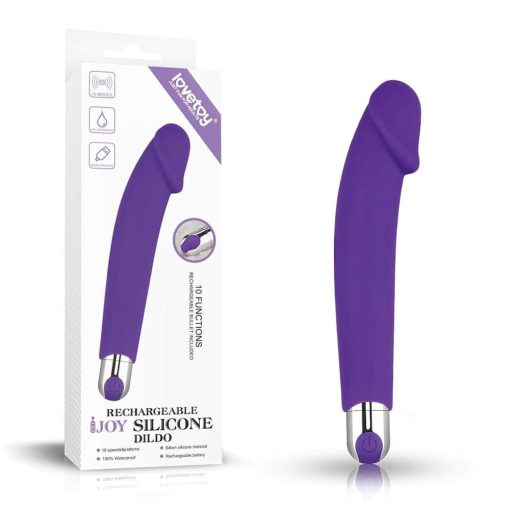 Rechargeable IJOY Silicone Dildo Purple Realisztikus vibrátor