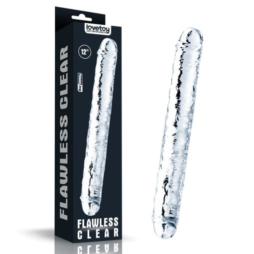 12''  Flawless Clear Double Dildo Dildó