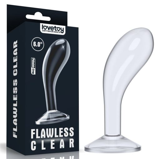 6.0'' Flawless Clear Prostate Plug Prosztata masszírozó