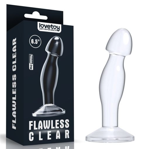 6.5'' Flawless Clear Prostate Plug Prosztata masszírozó