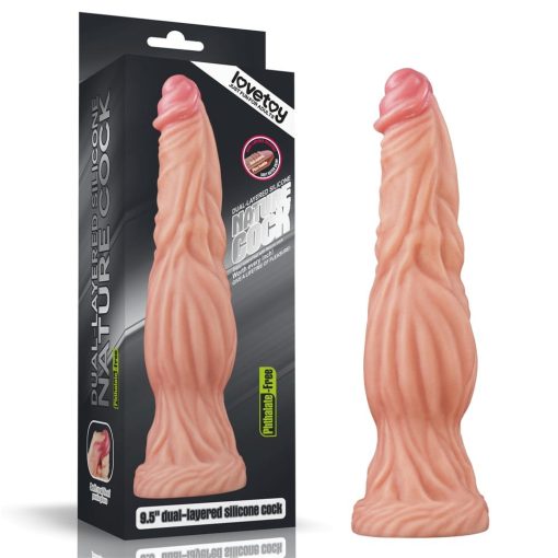 9.5" Dual-Layered Sillicone Cock Dildó