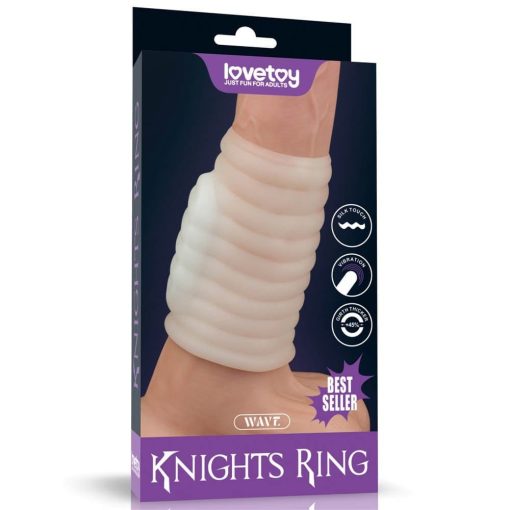 Vibrating Spiral Knights Ring (White) IV Péniszgyűrű/Mandzsetta