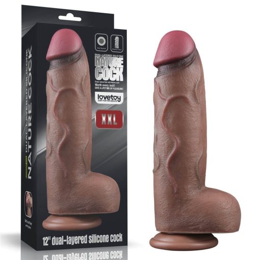 12'' Dual Layered Silicone Cock XXL Dildó