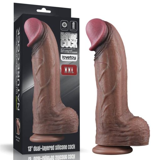 13'' Dual Layered Silicone Cock XXL Dildó