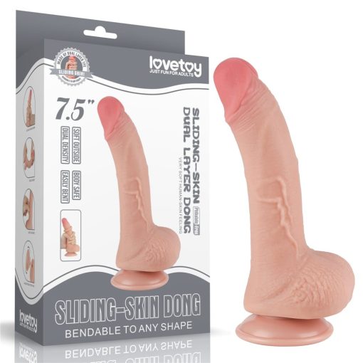 7.5'' Sliding Skin Dual Layer Dong Flesh I Dildó