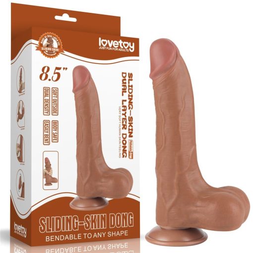 8.5'' Sliding Skin Dual Layer Dong Brown II Dildó